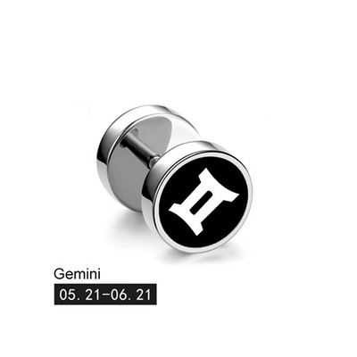 Trend 12 Constellation Barbell Stud Kõrvarõngas Meeste Naiste Mood Hantlitega Kõrvarõngad Tänavamood Korea väljaanne Kõrvaehted Kingitus