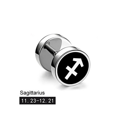 Trend 12 Constellation Barbell Stud Kõrvarõngas Meeste Naiste Mood Hantlitega Kõrvarõngad Tänavamood Korea väljaanne Kõrvaehted Kingitus