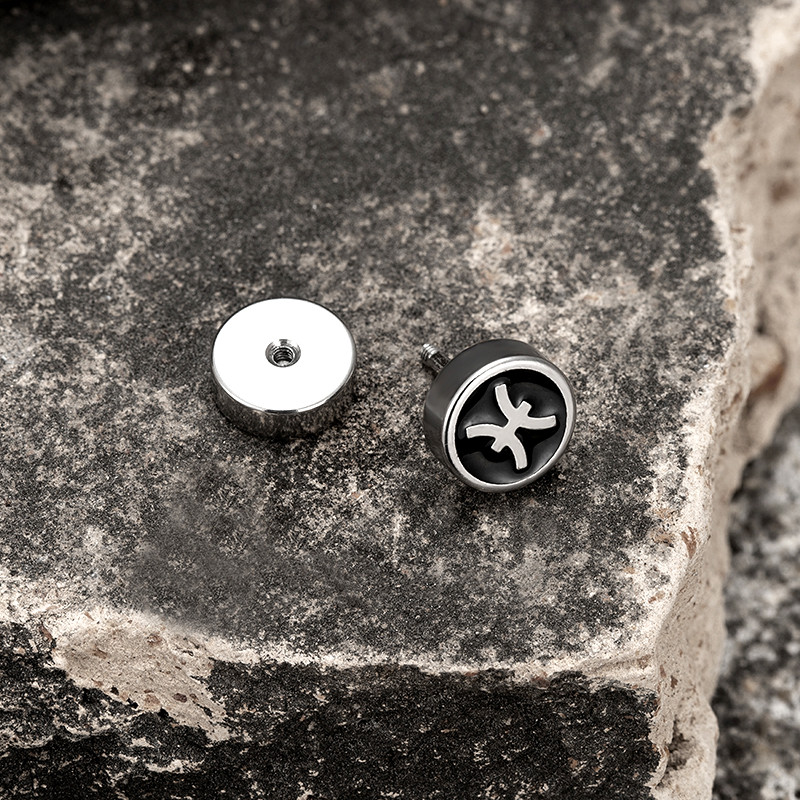 Trend 12 Constellation Barbell Stud Kõrvarõngas Meeste Naiste Mood Hantlitega Kõrvarõngad Tänavamood Korea väljaanne Kõrvaehted Kingitus