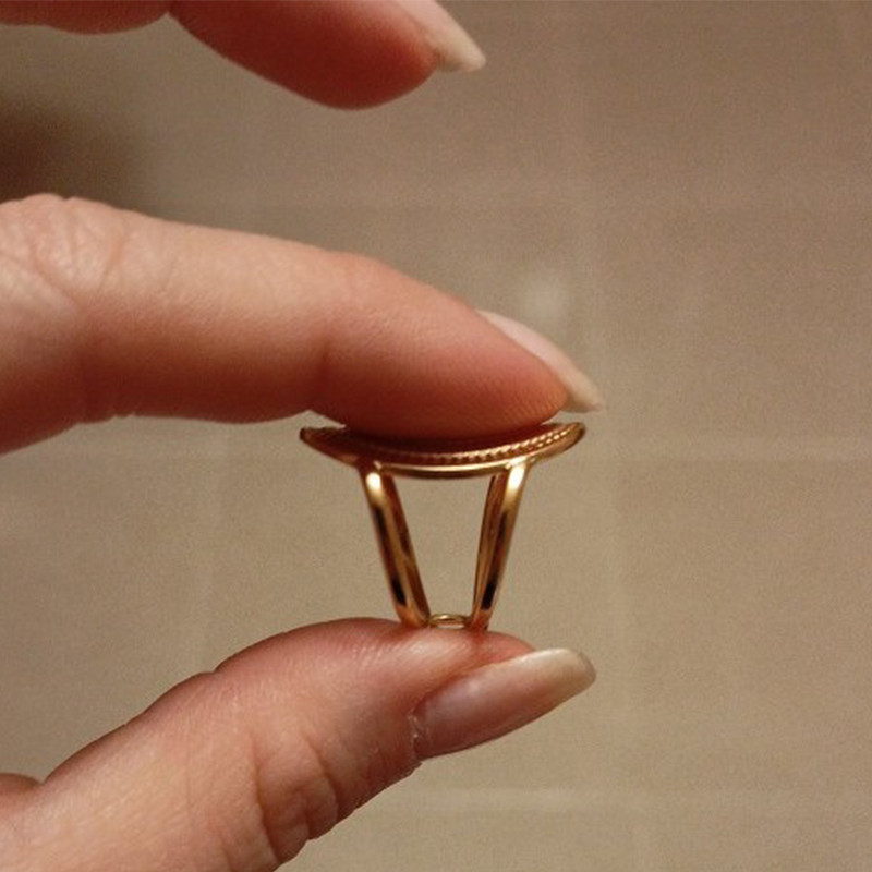 Pretjerani punk eliptični prstenovi široke površine, prsten od nehrđajućeg čelika s podesivim otvaranjem za žensku osobnost, modni nakit