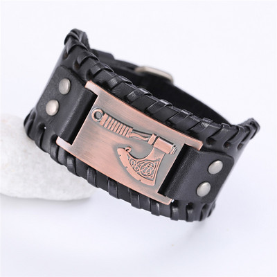 Skyrim slaavi Peruni kirves metallist käsitöö ühendus võlusid nahast käevõru meestele Opaal ehted ümbris käepael käevõru ehted