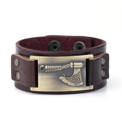 Skyrim slaavi Peruni kirves metallist käsitöö ühendus võlusid nahast käevõru meestele Opaal ehted ümbris käepael käevõru ehted