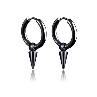 Akmens konusa kulonu stīpas auskari sievietēm vīriešiem nerūsējošā tērauda ģeometriski skrimšļi viens auskars hiphopa pīrsings rotaslietas