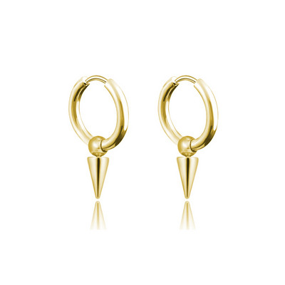 Akmens konusa kulonu stīpas auskari sievietēm vīriešiem nerūsējošā tērauda ģeometriski skrimšļi viens auskars hiphopa pīrsings rotaslietas