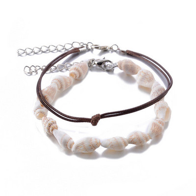 Vintage Shell Beads Meritäht Kilpkonna jalavõrud Naistele Käsitsi valmistatud helmestega pahkluu käevõru Jala ehted käevõru Cheville femme