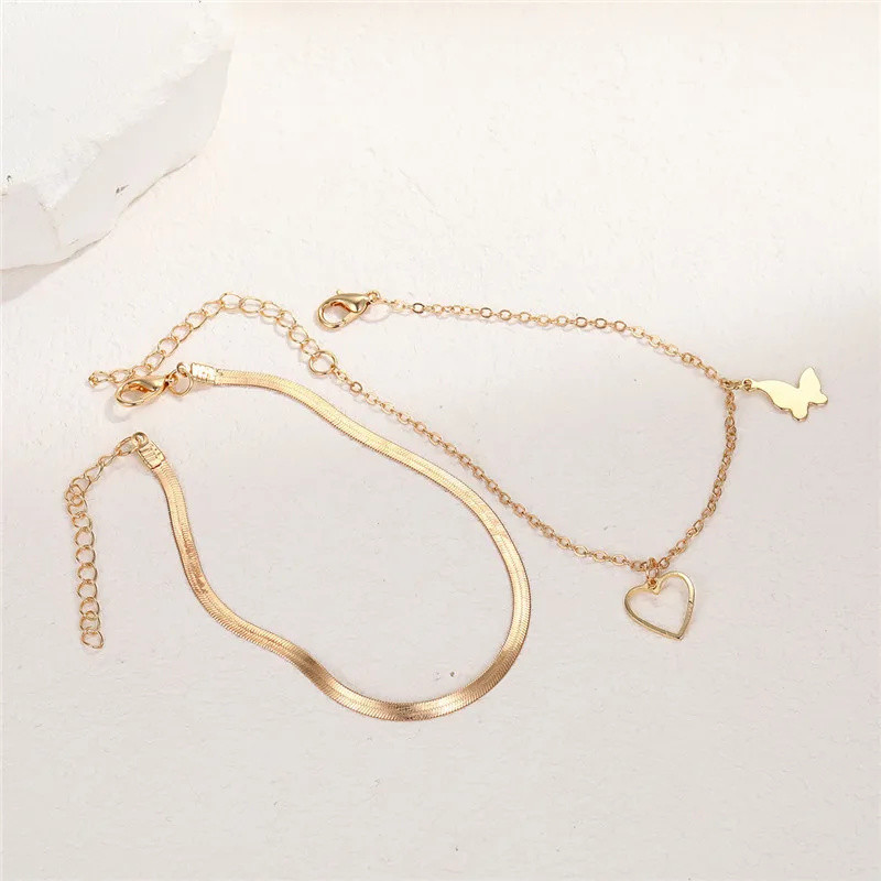 Modyle Novi modni punk zlatni lančići za gležnjeve za žene Boemske bijele perle Narukvica za gležnjeve Nakit za plažu za noge