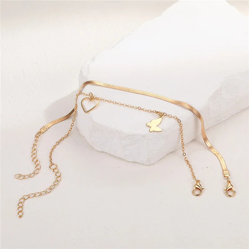 Modyle Novi modni punk zlatni lančići za gležnjeve za žene Boemske bijele perle Narukvica za gležnjeve Nakit za plažu za noge