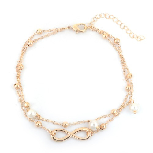 2021. aasta Boho naiste kahekihilised jalavõrud paljajalu sandaalid imitatsiooniga pärljala ehted jalavõrud jalgadel olevate naiste pahkluu käevõrud