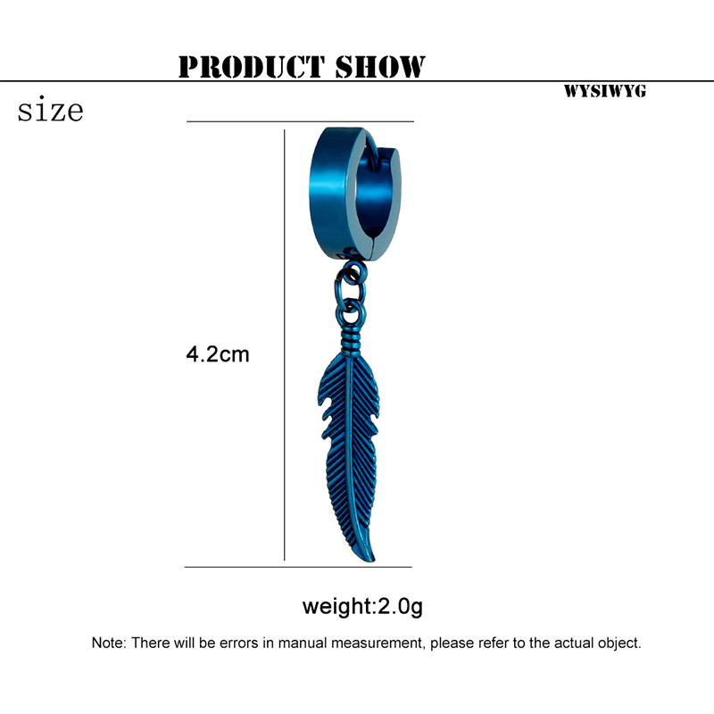 1 τεμάχια Απλά κρεμαστά φτερά Σκουλαρίκια αυτιού Γυναικεία Σκουλαρίκια από ανοξείδωτο ατσάλι Unisex Αξεσουάρ για κοσμήματα αυτιών προσωπικότητα μόδας