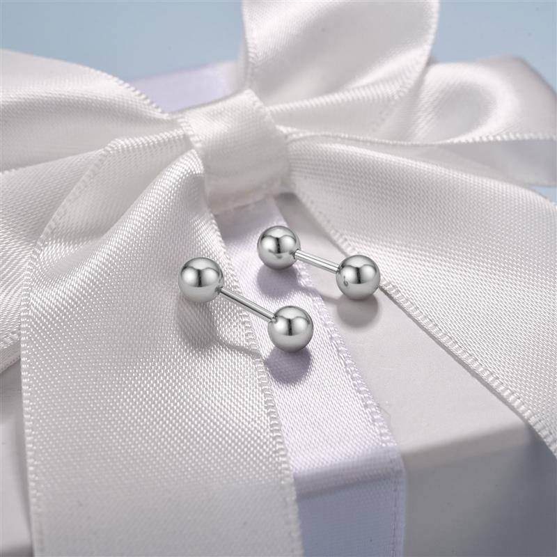 1 paar roostevabast terasest kõrvarõngad väikesed kuulkruvid Väikesed kõrvarõngad kõrva luu küünte huule augustamine keha ehe kingitus