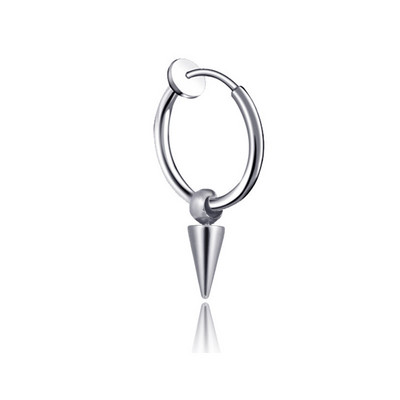 1 gab. Ģeometrija unisex titāna nerūsējošā tērauda stīpas auskari auksti melni eleganti pušķu ķēde vīrietis vairumtirdzniecība trīsstūrveida piramīdas vīrietis