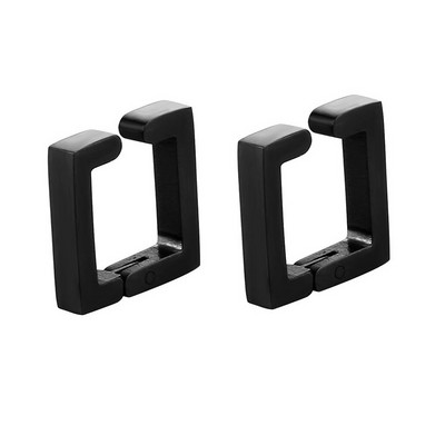 2tk/3tk roostevabast terasest mitteläbiv kolmnurk/ruut/ümmargune kõrvaklambriga manseti kõrvarõngaste komplekt meestele, naistele, Unisex