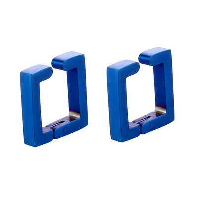 2tk/3tk roostevabast terasest mitteläbiv kolmnurk/ruut/ümmargune kõrvaklambriga manseti kõrvarõngaste komplekt meestele, naistele, Unisex