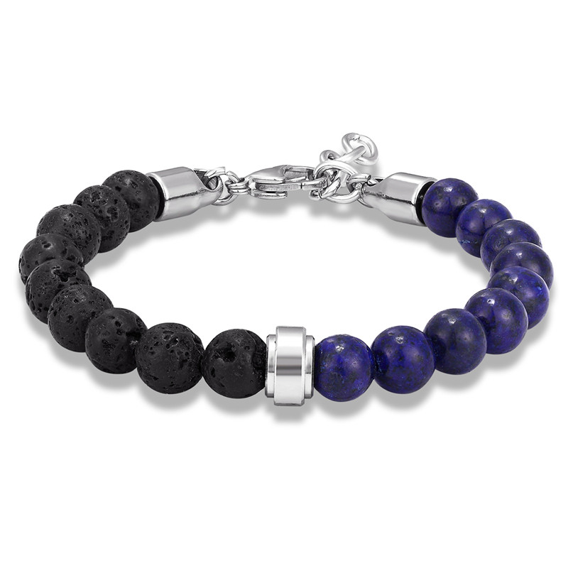 Klassikaline meeste helmestega käevõru 8 mm tiigrisilm kivist helmeste võlu roostevabast terasest kett käevõrud käevõrud ehted kingitus pulsera hombre