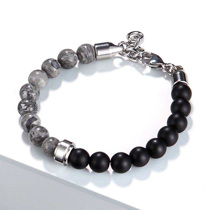 Klassikaline meeste helmestega käevõru 8 mm tiigrisilm kivist helmeste võlu roostevabast terasest kett käevõrud käevõrud ehted kingitus pulsera hombre