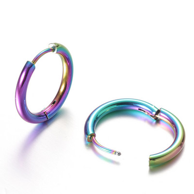 1 paar Diameetriga 8-20 mm kõrgpoleeritud sileda ümmarguse lukuga kõrvarõngas meestele/naistele Meditsiinilised allergiavastased roostevabast terasest popehted