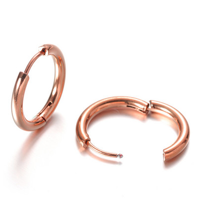 1 paar Diameetriga 8-20 mm kõrgpoleeritud sileda ümmarguse lukuga kõrvarõngas meestele/naistele Meditsiinilised allergiavastased roostevabast terasest popehted