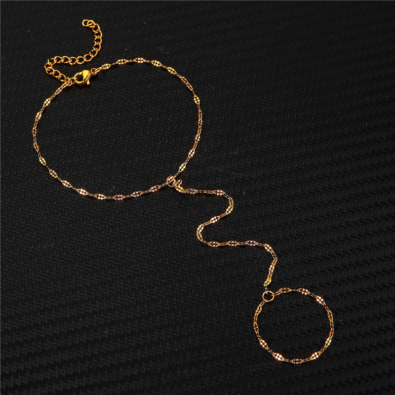 MinaMaMa Νέο στυλ Απλό ανοξείδωτο ατσάλι με αλυσίδα για δάχτυλα ποδιών ξυπόλυτα ποδαράκια για γυναίκες με αλυσίδα ποδιών Κοσμήματα ποδιών παραλίας