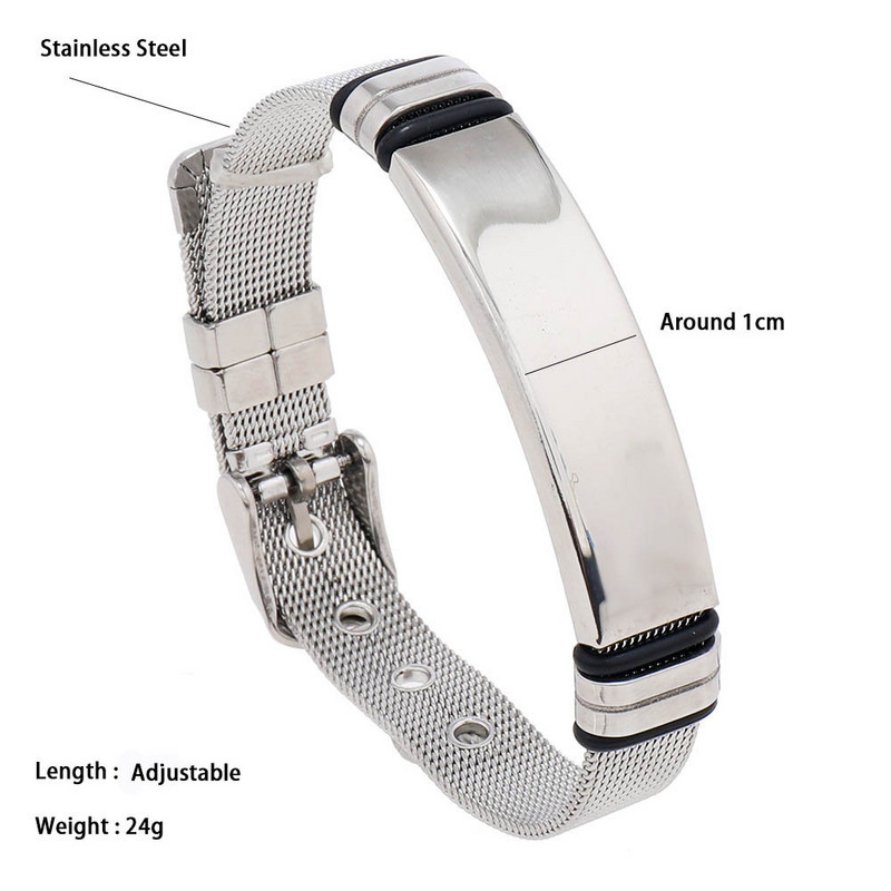 Uus meeste roostevabast terasest käevõru käevõru Hiphop reguleeritav käevõru vaba aja aksessuaarid kingitus talle Punk-käevõru Pulseira Hombre