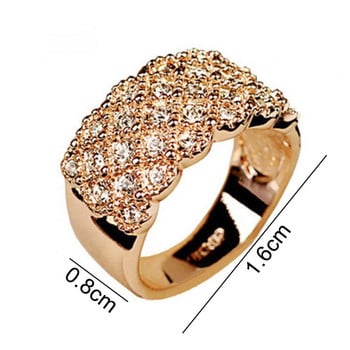 Луксозни дамски пръстени с инкрустирани кристали Сватбени годежни бижута Подарък