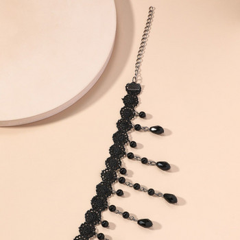 1 висококачествен секси черен кристален глезен с пискюли Ms. Fashion Единичен продукт Празничен глезен за свободното време
