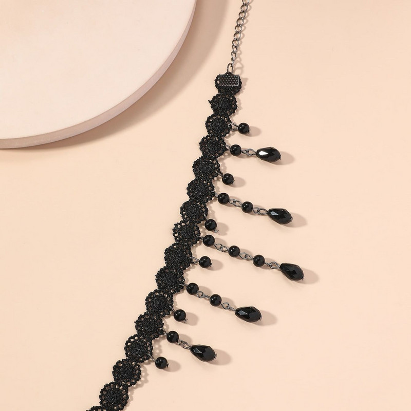 1 augstas kvalitātes seksīga melna kristāla pušķu potītes siksniņa kundzes modes viens produkts brīvdienu atpūtai ceļojumiem