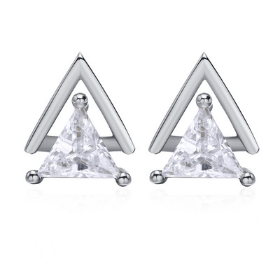 Vnox Punk Stud kõrvarõngad meestele, kolmnurksed AAA CZ kivist kõrvarõngad, geomeetrilised roostevabast terasest lahedad rock Boy kõrvaehted