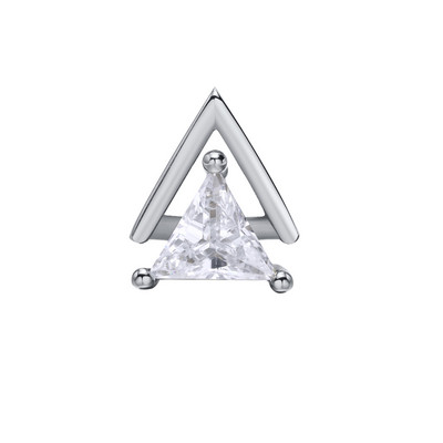 Vnox Punk Stud kõrvarõngad meestele, kolmnurksed AAA CZ kivist kõrvarõngad, geomeetrilised roostevabast terasest lahedad rock Boy kõrvaehted