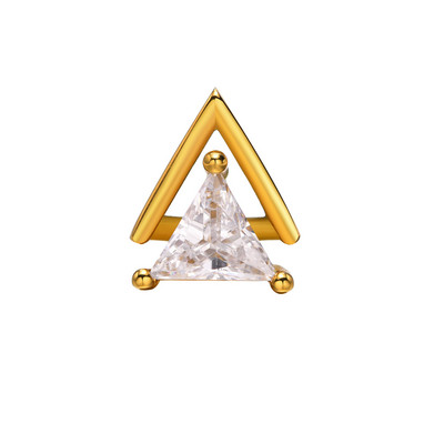 Vnox Punk Stud kõrvarõngad meestele, kolmnurksed AAA CZ kivist kõrvarõngad, geomeetrilised roostevabast terasest lahedad rock Boy kõrvaehted