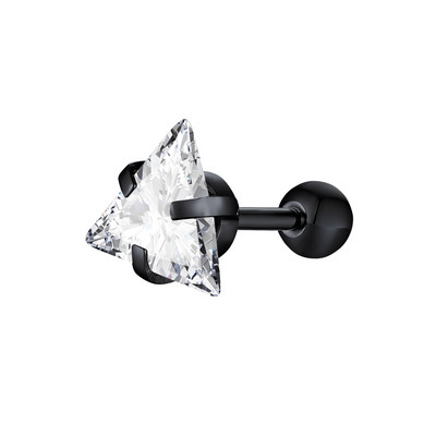 Vnox Punk Stud kõrvarõngad meestele, kolmnurksed AAA CZ kivist kõrvarõngad, geomeetrilised roostevabast terasest lahedad rock Boy kõrvaehted