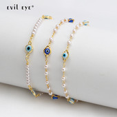 Lucky Eye Pearl Bead jalakett pahkluu vask Reguleeritav Blue Evil Eye Charm Beach Jalakett naistele Tüdrukutele Moeehted BE486