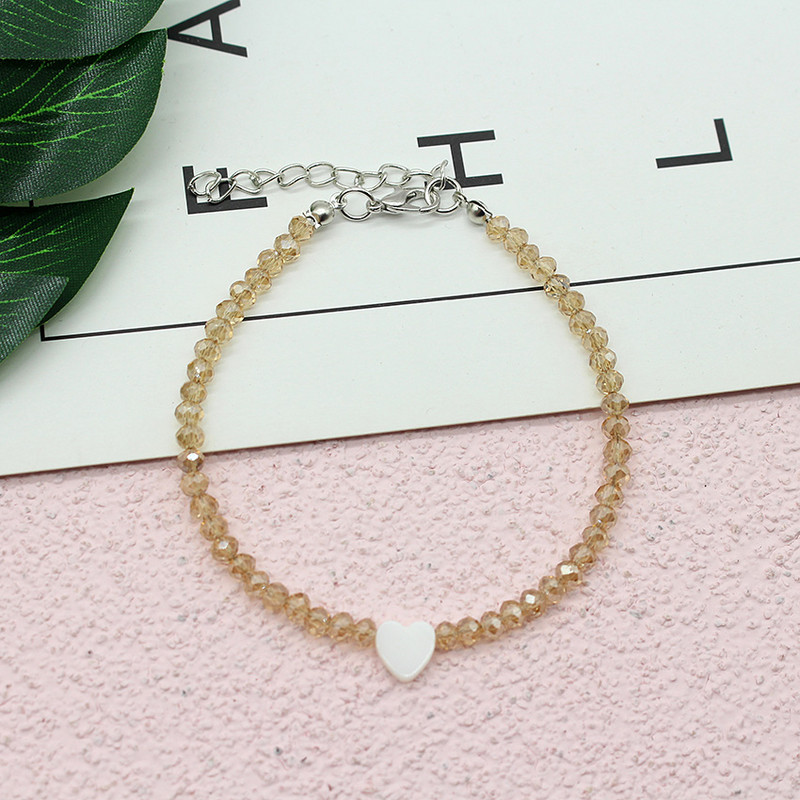 Sieviešu krelles Potītes Vasara Jauna Mīlestība Sirds Šarms Stikls Kristāla Kāju Ķēde Potīšu Rokassprādze Pludmalē Bohēmijas Mazas Rotaslietas