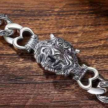 Vintage Domineering Beast Tiger Head Bracelet Charm for Men Fashion Party Motorcycle Rider Δώρο κοσμήματα