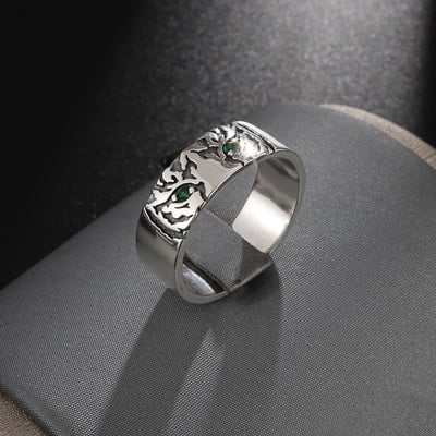 Vintage uralkodó vadállat tigrisfej karkötő bűbáj férfiaknak divatos motoros parti lovas ékszer ajándék