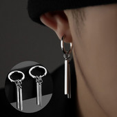 Vienkārši ģeometriski garie auskari vīriešiem un sievietēm Hipoalerģiski auskari Ielu hiphopa modernas ballīšu rotaslietas