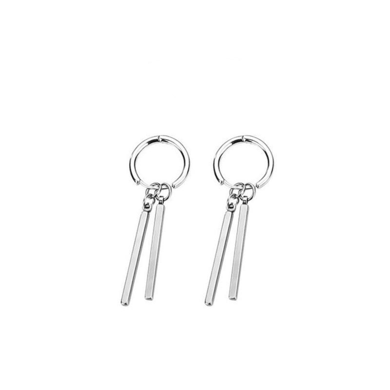 Vienkārši ģeometriski garie auskari vīriešiem un sievietēm Hipoalerģiski auskari Ielu hiphopa modernas ballīšu rotaslietas