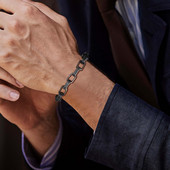 Mprainbow Retro geomeetriline ketiga käevõru meestele poistele, halli värvi roostevabast terasest ruudukujuline randmepael, vintage ehtekink