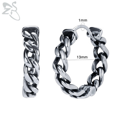 ZS 1 Pair Punk 316L Nerūsējošā tērauda stīpas apaļie auskari Dragon Skull apaļš apļveida auskars Hip Pop Ear Tragus Helix Piecings 18G