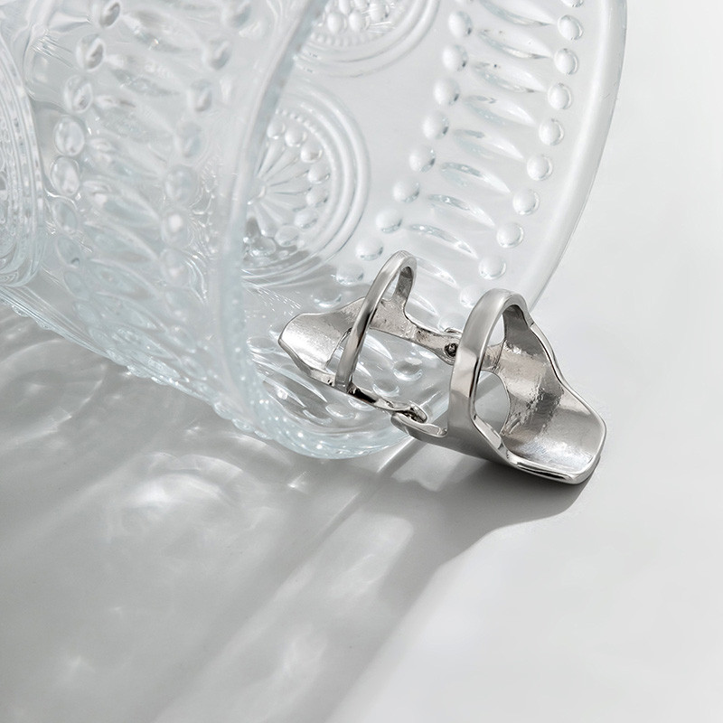 Lankstomas jungtinis hiphopo žiedas moterims tuščiaviduriai geometriniai žiedai Helovino cosplay gotikiniai aksesuarai moteriški metaliniai estetiniai papuošalai