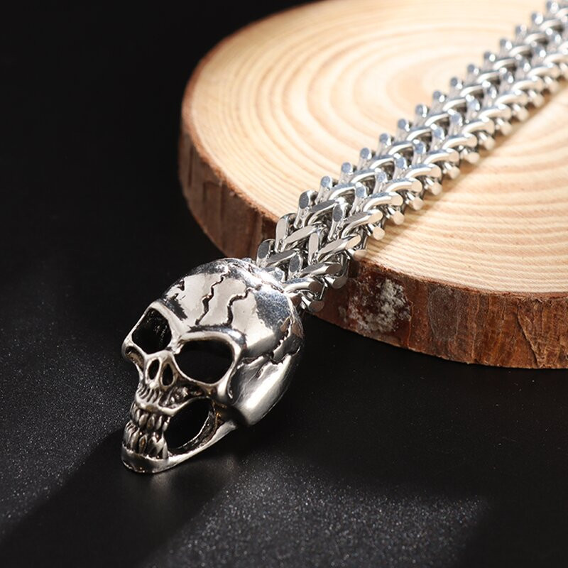 Καυτές πωλήσεις κλασικό πανκ μόδας από ανοξείδωτο ατσάλι βραχιόλι κρανίο ανδρικό γοητευτικό γοτθικό βραχιόλι κοσμήματα δώρο