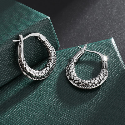 Izvrsne retro punk crne hipoalergene bakrene naušnice s malim krugom Muškarci Žene Trend Ležerni nakit za zabave Kružne naušnice