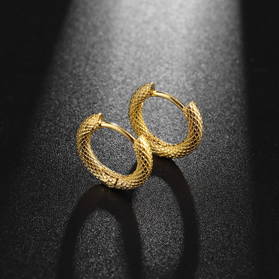 Izvrsne retro punk crne hipoalergene bakrene naušnice s malim krugom Muškarci Žene Trend Ležerni nakit za zabave Kružne naušnice