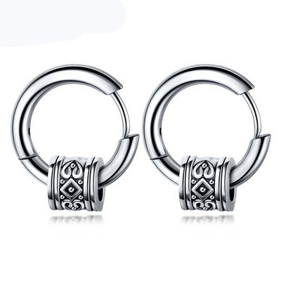 Izvrsne retro punk crne hipoalergene bakrene naušnice s malim krugom Muškarci Žene Trend Ležerni nakit za zabave Kružne naušnice