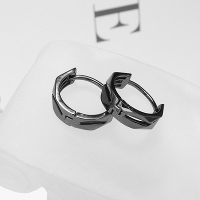 Izvrsne retro punk crne hipoalergene bakrene naušnice s malim krugom Muškarci Žene Trend Ležerni nakit za zabave Kružne naušnice