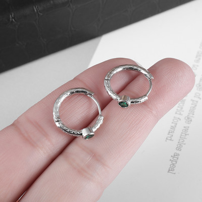 Izvrsne retro punk crne hipoalergene bakrene naušnice s malim krugom Muškarci Žene Trend Ležerni nakit za zabave Kružne naušnice