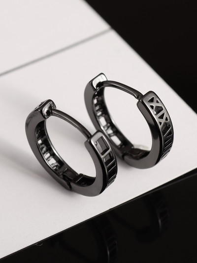 Izvrsne retro punk crne hipoalergene bakrene naušnice s malim krugom Muškarci Žene Trend Ležerni nakit za zabave Kružne naušnice