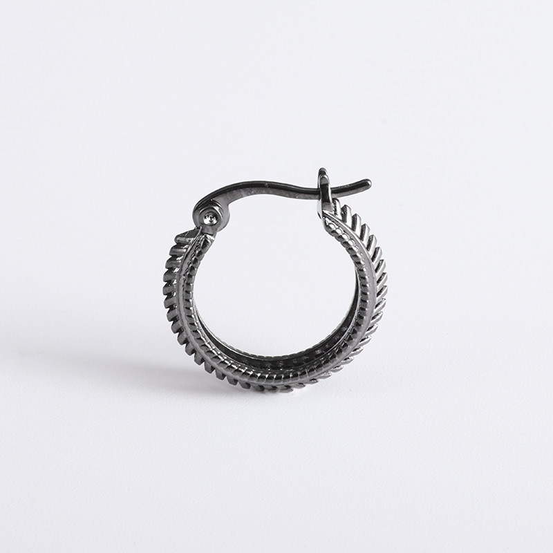 Izvrsne retro punk crne hipoalergene bakrene naušnice s malim krugom Muškarci Žene Trend Ležerni nakit za zabave Kružne naušnice