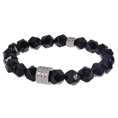 10 mm lihvitud lõikega Tiger Eye helmestega käevõrud Käsitsi valmistatud laavakivist käevõru roostevabast terasest käevõru meestele ehted kingitused