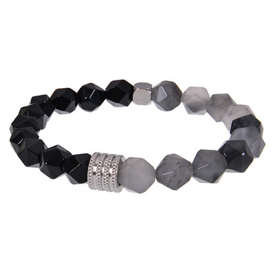 10 mm lihvitud lõikega Tiger Eye helmestega käevõrud Käsitsi valmistatud laavakivist käevõru roostevabast terasest käevõru meestele ehted kingitused