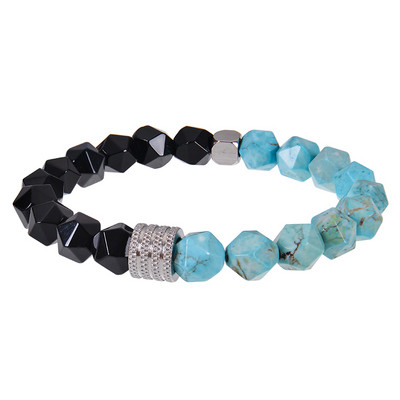 10 mm lihvitud lõikega Tiger Eye helmestega käevõrud Käsitsi valmistatud laavakivist käevõru roostevabast terasest käevõru meestele ehted kingitused